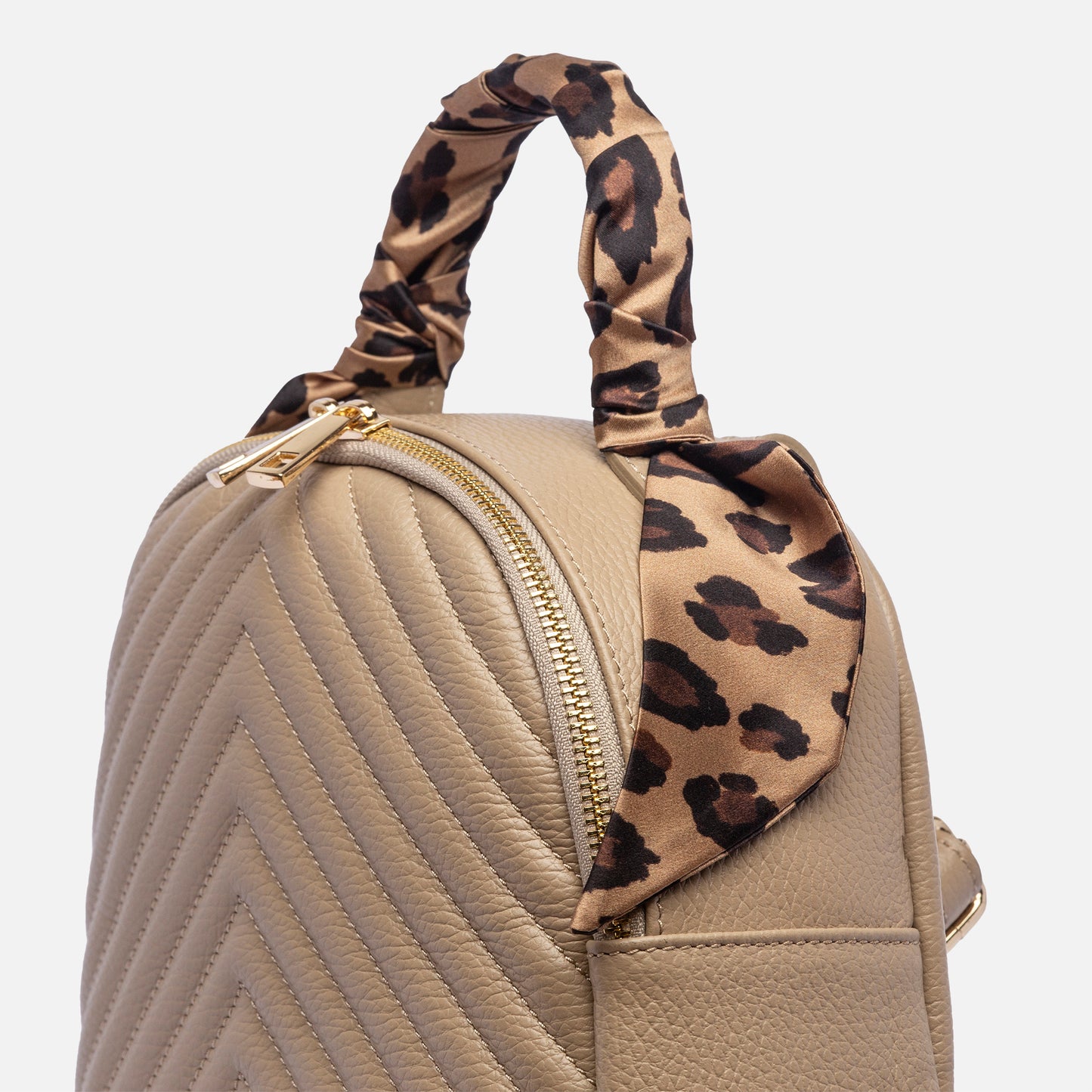 THEIA - beige con bandeau a stampa animalier