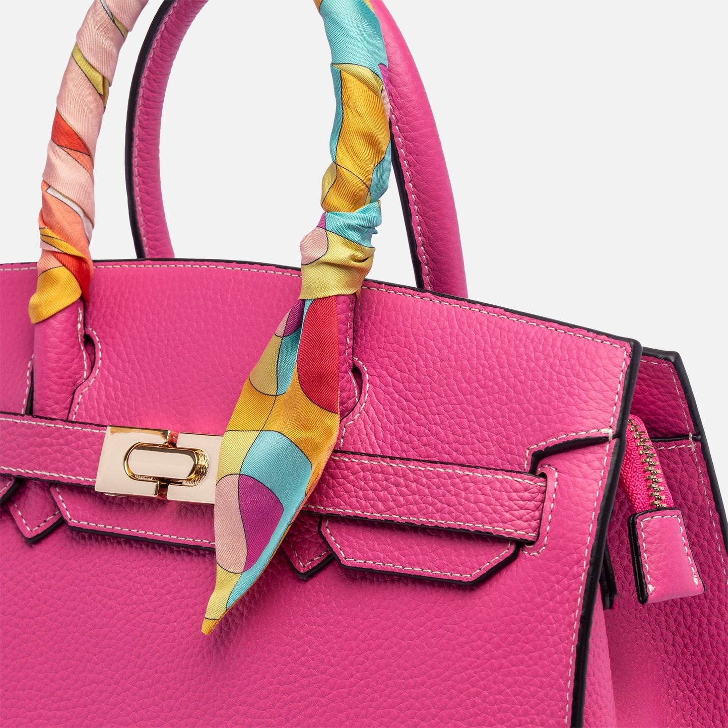 HEDONÈ - fucsia con bandeau a stampa geometrica