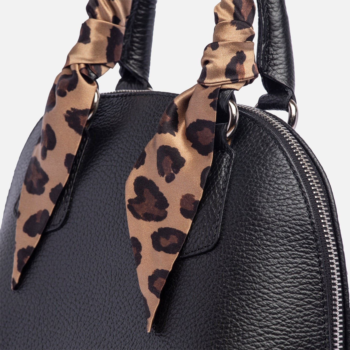 LEDA - nero con bandeau a stampa animalier