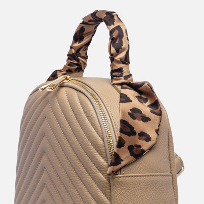 THEIA - beige con bandeau a stampa animalier