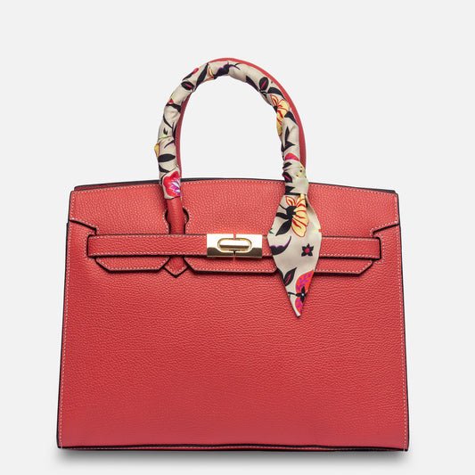 HEDONÈ - arancione con bandeau a stampa floreale