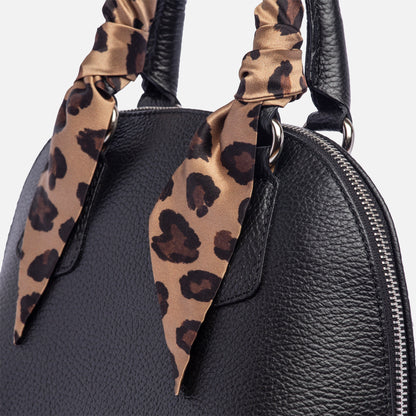 LEDA - nero con bandeau a stampa animalier