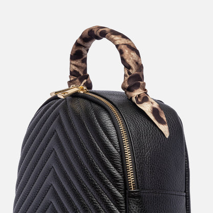 THEIA - nero con bandeau a stampa animalier