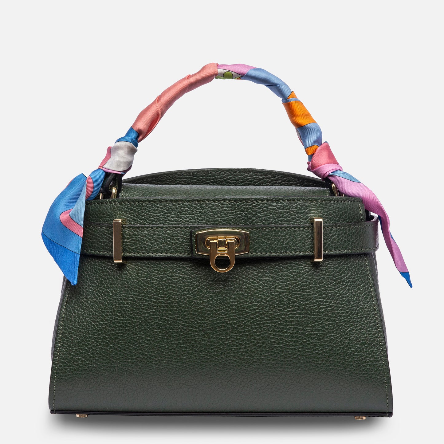 AGLAIA - verde bottiglia con bandeau a stampa geometrica