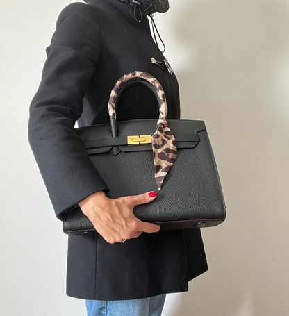 HEDONÈ - nero con bandeau a stampa animalier