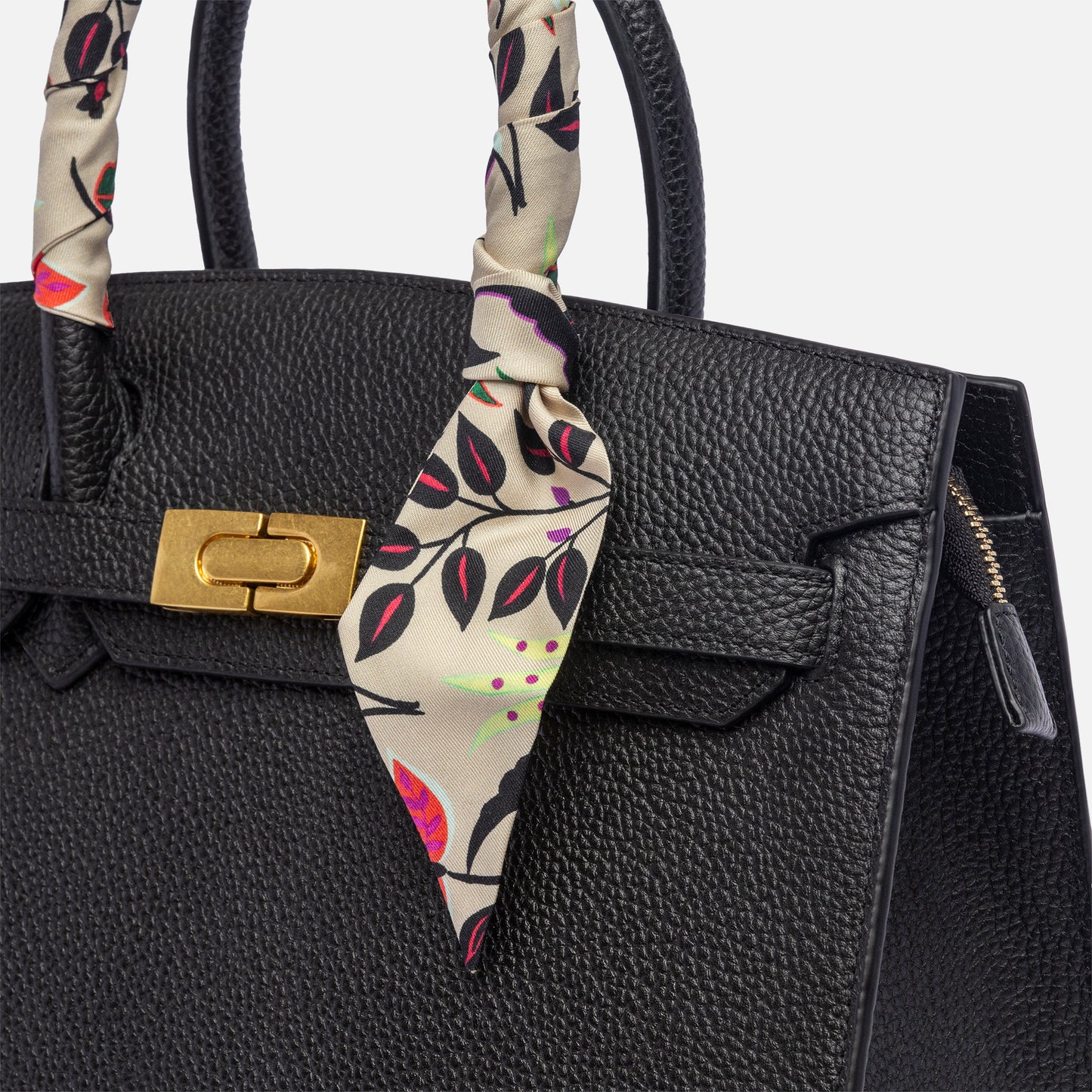 HEDONÈ - nero con bandeau a stampa floreale